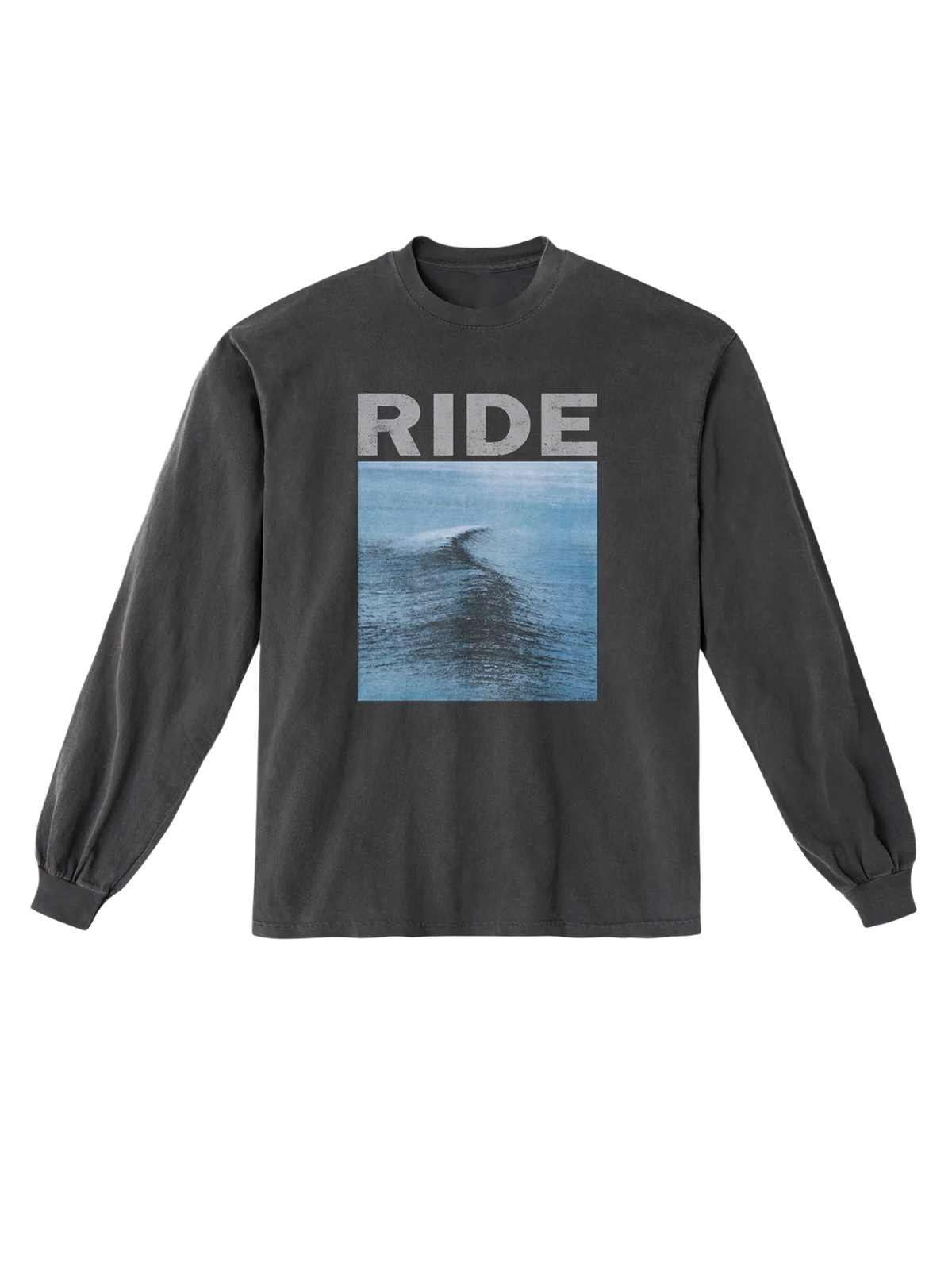 Nowhere - ヘヴィーウェイト ブラック長袖Tシャツ